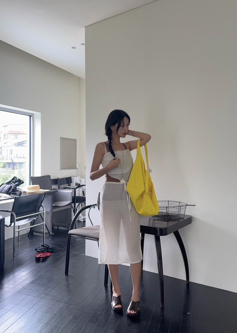 OUPPT韓國代購㊣女士新品真品25春夏人氣職業休閑半身裙中短裙OUPPT半身裙/中短裙