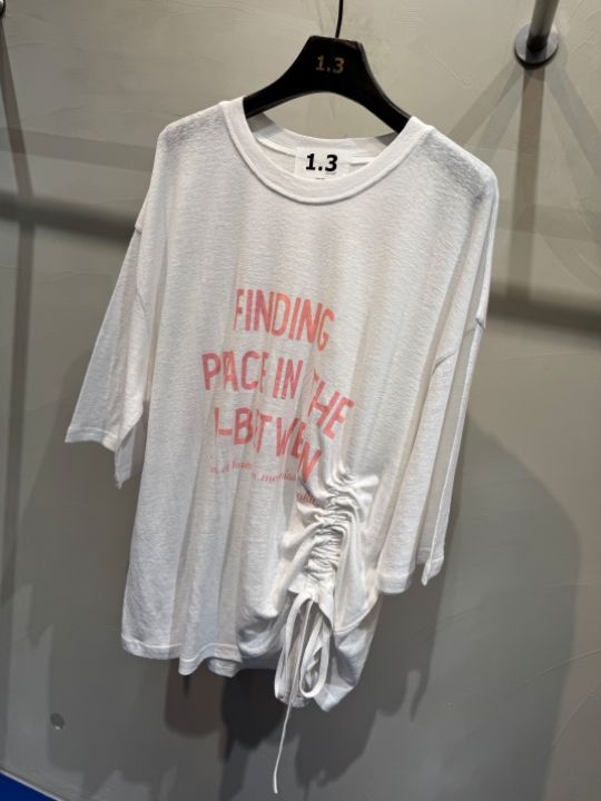 1.3東大門㊣直郵女裝新品25春夏職業真品熱賣推薦人氣T恤亞麻1.3T恤