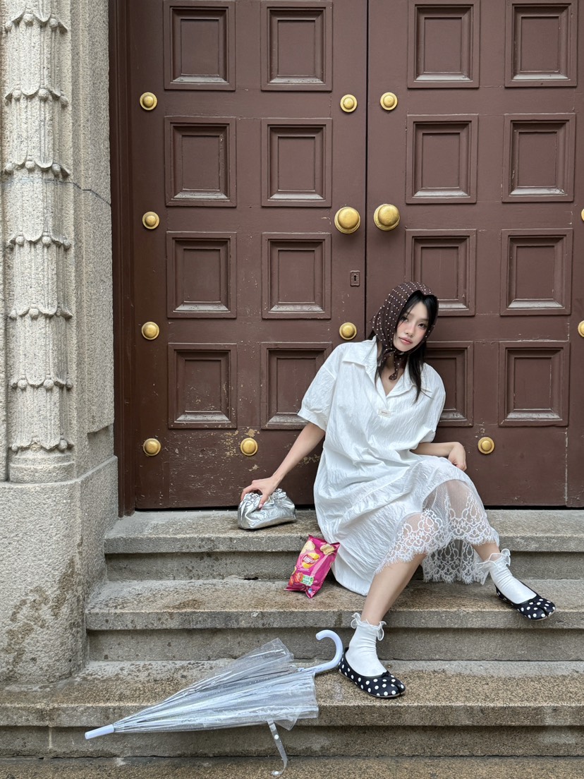MAISONDEGLORY東大門㊣代購女士新品真品推薦25春夏連衣裙長款MAISON DE GLORY連衣裙