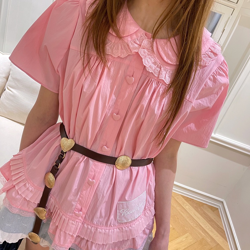 BOUTIQUE-L韓國直郵㊣女士新款推薦時尚真品職業襯衫蕾絲衫BOUTIQUE-L襯衫/蕾絲衫