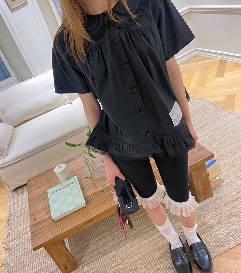 BOUTIQUE-L韓國直郵㊣女士新款推薦時尚真品職業襯衫蕾絲衫BOUTIQUE-L襯衫/蕾絲衫