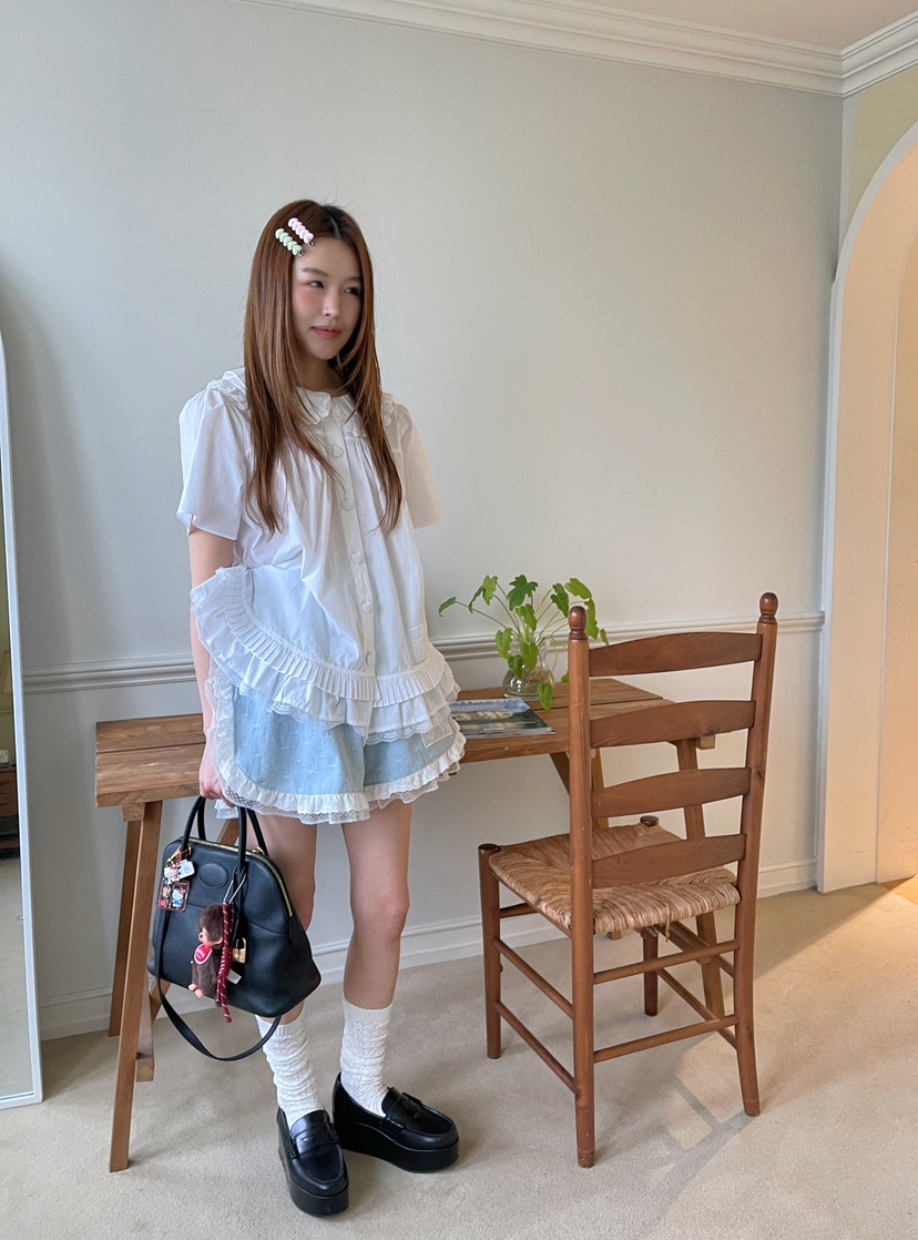 BOUTIQUE-L韓國直郵㊣女士新款推薦時尚真品職業襯衫蕾絲衫BOUTIQUE-L襯衫/蕾絲衫