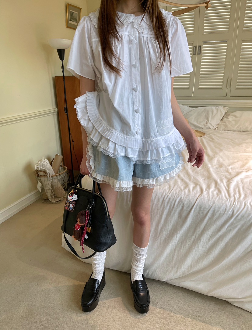 BOUTIQUE-L韓國直郵㊣女士新款推薦時尚真品職業襯衫蕾絲衫BOUTIQUE-L襯衫/蕾絲衫