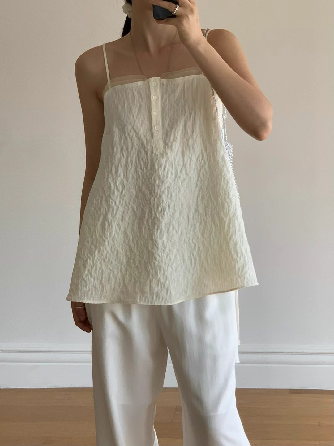 FLAT WHITE韓國直郵㊣女裝新款真品推薦休閑熱賣職業吊帶背心FLAT WHITE吊帶/背心圖色2