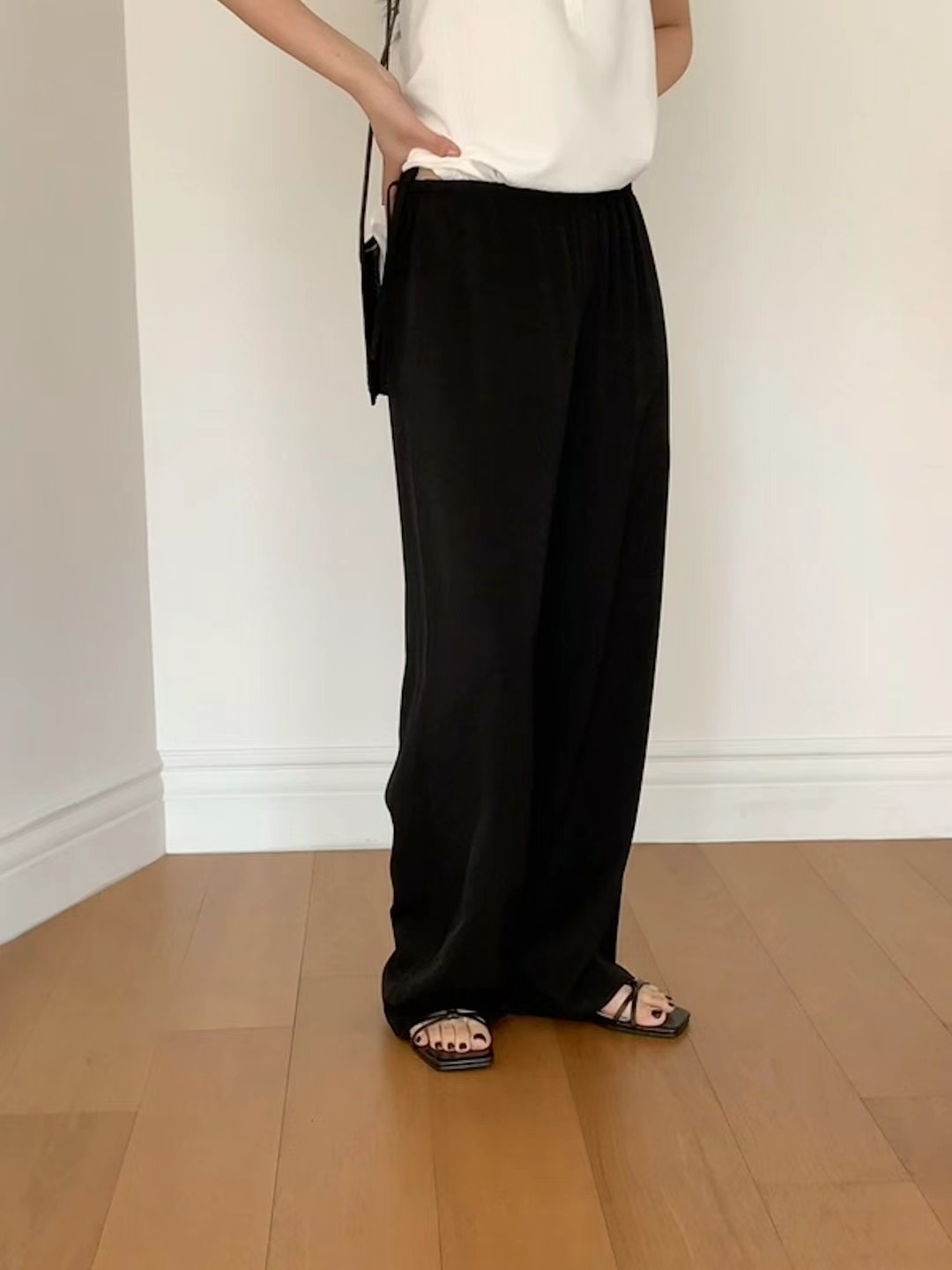 FLAT WHITE東大門㊣實拍女裝新款休閑職業熱賣時尚真品休閑褲FLAT WHITE休閑褲