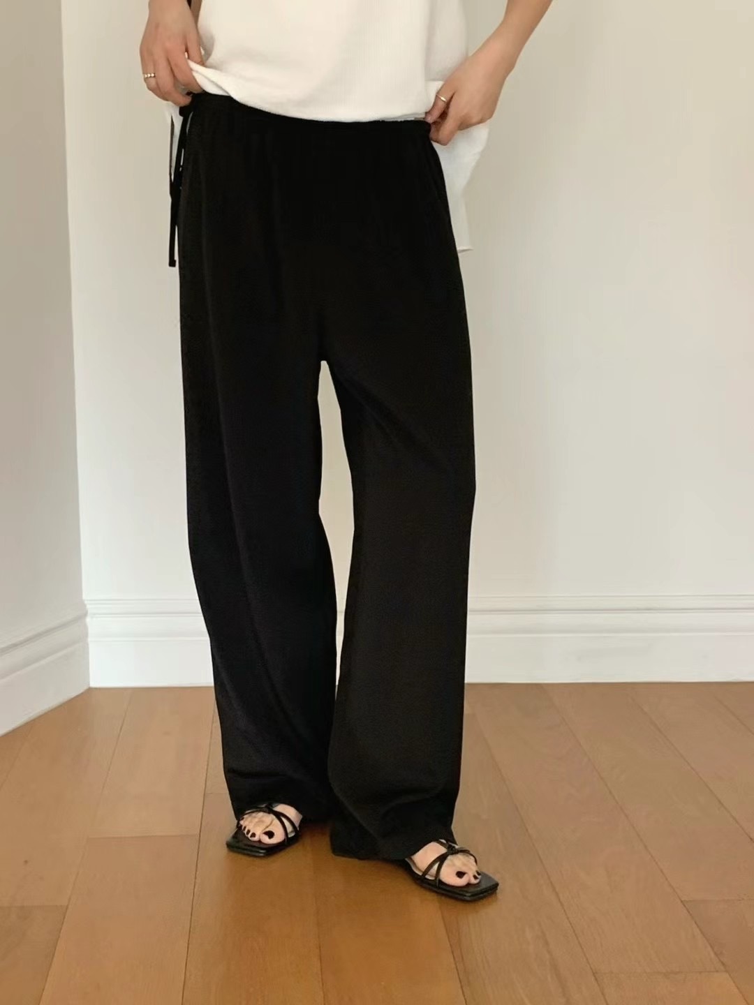 FLAT WHITE東大門㊣實拍女裝新款休閑職業熱賣時尚真品休閑褲FLAT WHITE休閑褲圖色3