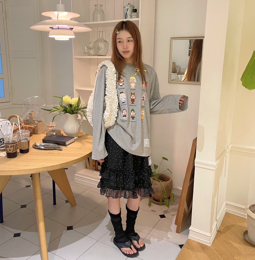 BOUTIQUE-L韓國直郵㊣女士新款推薦休閑職業時尚人氣長袖T恤BOUTIQUE-L長袖T恤