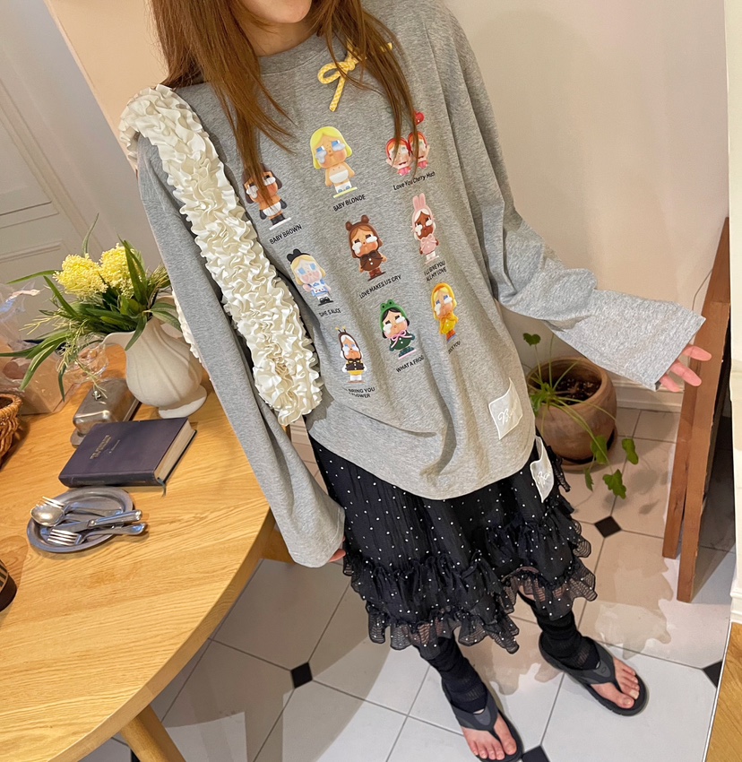 BOUTIQUE-L韓國直郵㊣女士新款推薦休閑職業時尚人氣長袖T恤BOUTIQUE-L長袖T恤