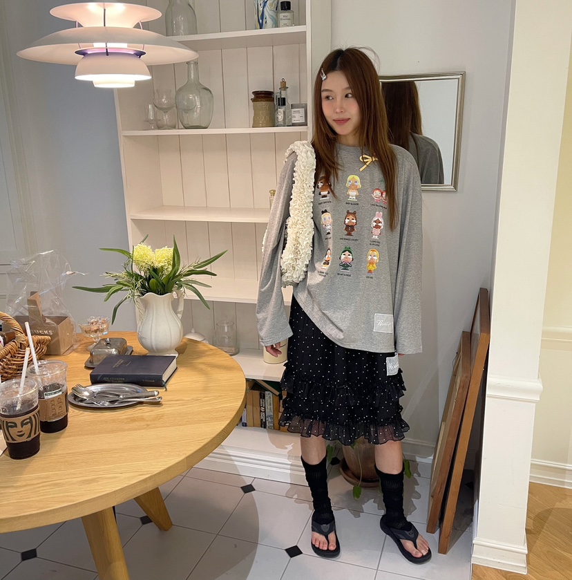 BOUTIQUE-L韓國直郵㊣女士新款推薦休閑職業時尚人氣長袖T恤BOUTIQUE-L長袖T恤