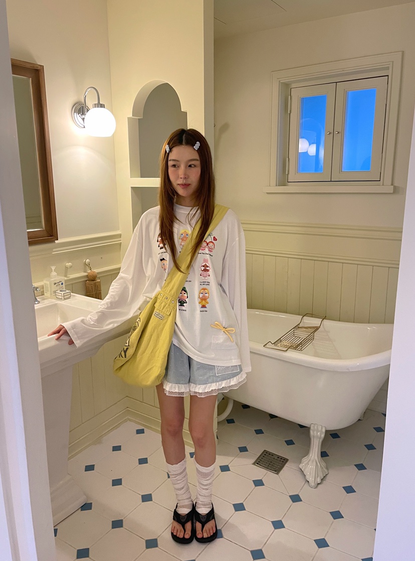 BOUTIQUE-L韓國直郵㊣女士新款推薦休閑職業時尚人氣長袖T恤BOUTIQUE-L長袖T恤