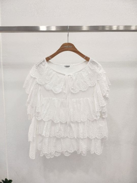 FEMME韓國代購㊣女裝新品職業休閑熱賣推薦時尚襯衫蕾絲衫蕾絲FEMME襯衫/蕾絲衫