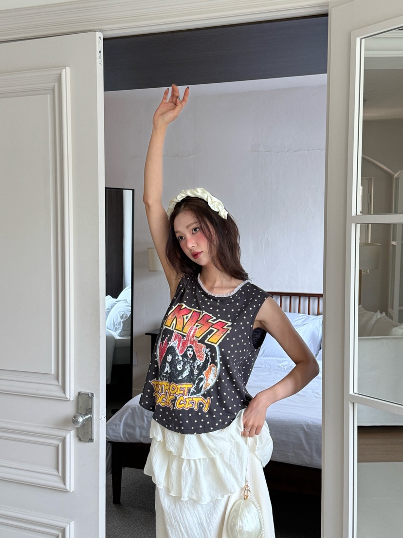 MAISONDEGLORY東大門㊣實拍女裝新款時尚25春夏休閑吊帶背心MAISON DE GLORY吊帶/背心
