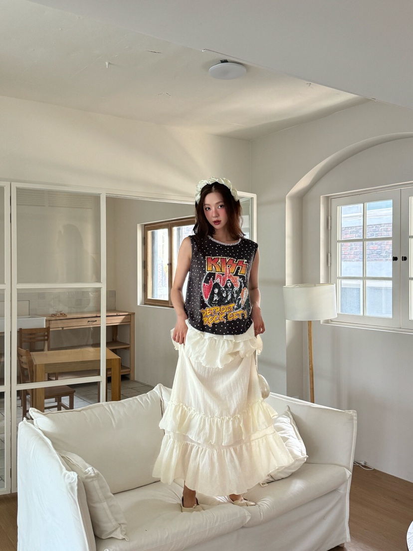 MAISONDEGLORY東大門㊣實拍女裝新款時尚25春夏休閑吊帶背心MAISON DE GLORY吊帶/背心