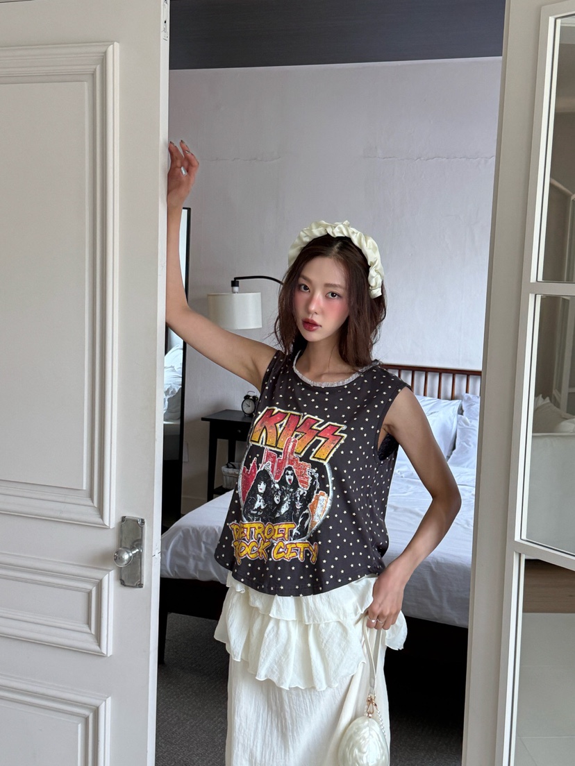 MAISONDEGLORY東大門㊣實拍女裝新款時尚25春夏休閑吊帶背心MAISON DE GLORY吊帶/背心