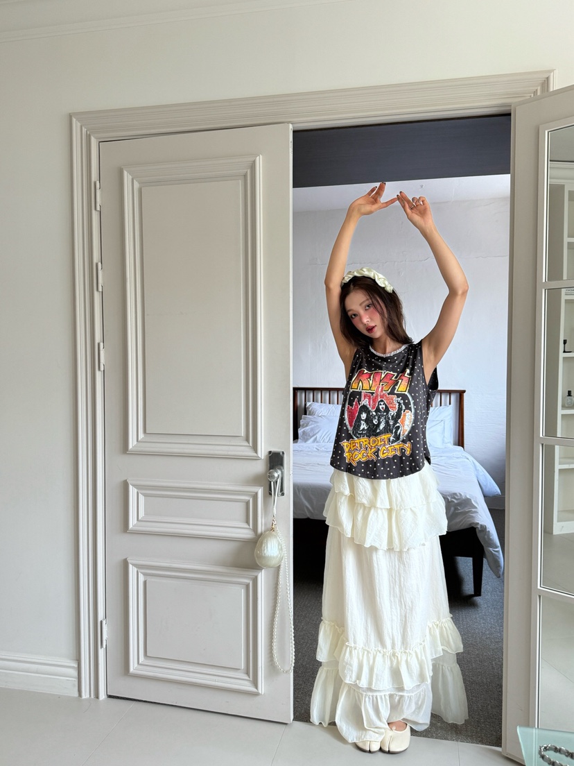 MAISONDEGLORY東大門㊣實拍女裝新款時尚25春夏休閑吊帶背心MAISON DE GLORY吊帶/背心