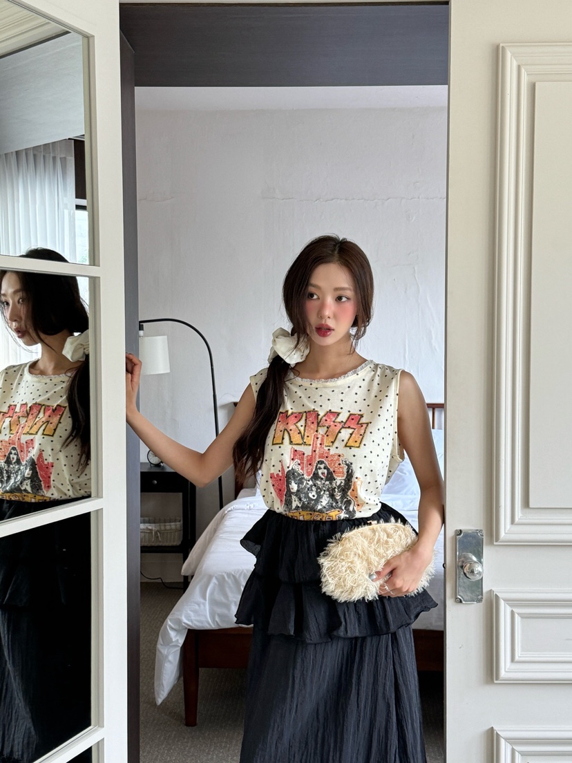 MAISONDEGLORY東大門㊣實拍女裝新款時尚25春夏休閑吊帶背心MAISON DE GLORY吊帶/背心