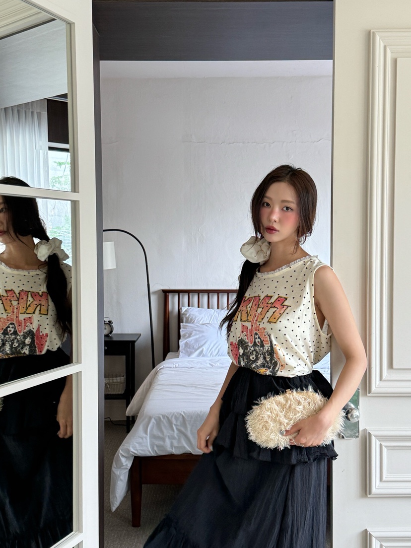 MAISONDEGLORY東大門㊣實拍女裝新款時尚25春夏休閑吊帶背心MAISON DE GLORY吊帶/背心