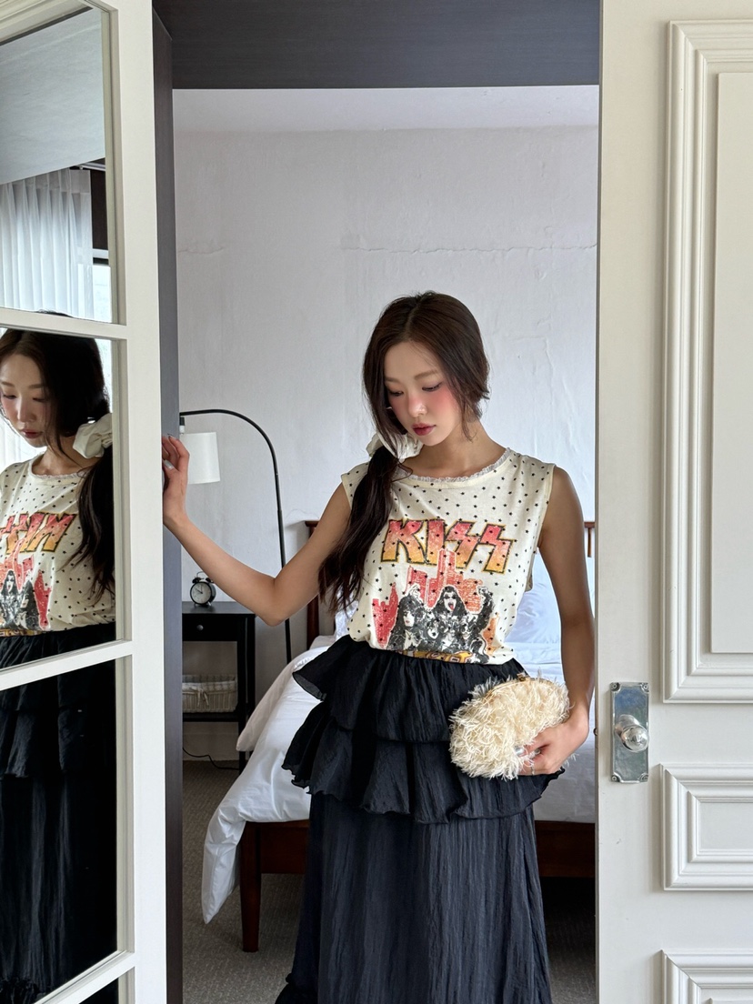 MAISONDEGLORY東大門㊣實拍女裝新款時尚25春夏休閑吊帶背心MAISON DE GLORY吊帶/背心