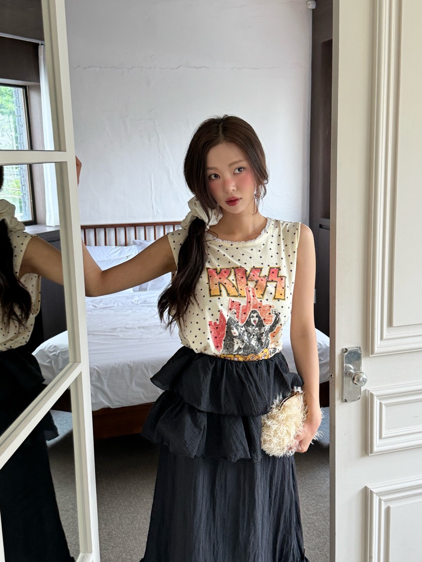 MAISONDEGLORY東大門㊣實拍女裝新款時尚25春夏休閑吊帶背心MAISON DE GLORY吊帶/背心