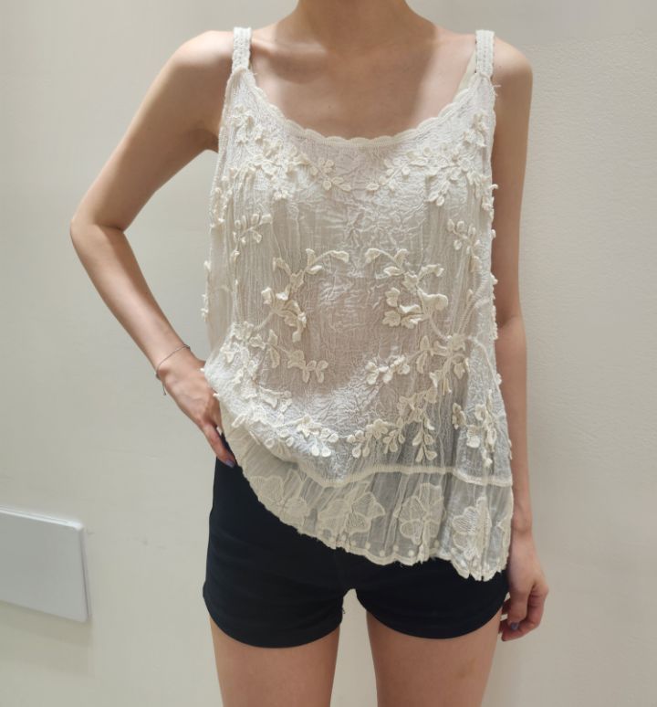 FEMME東大門㊣直郵女裝新款時尚25春夏職業休閑吊帶背心蕾絲FEMME吊帶/背心