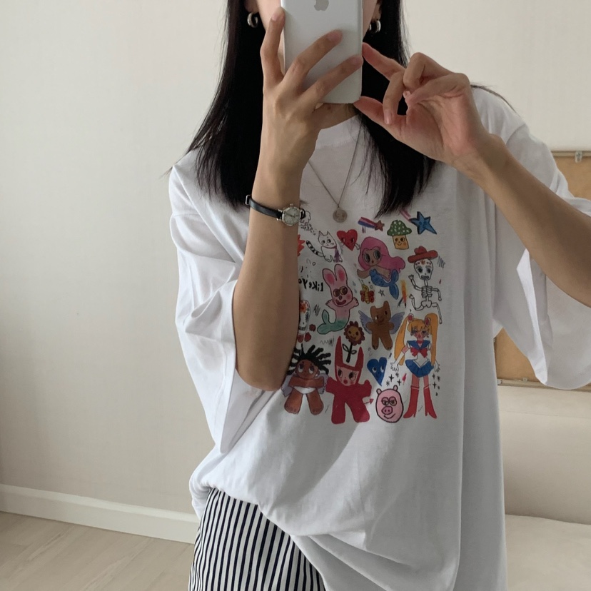 FROMJINI韓國直郵㊣女士新品推薦休閑職業25春夏人氣熱賣T恤FROMJINIT恤
