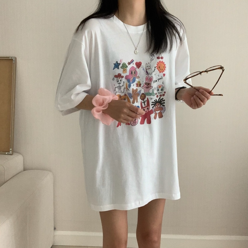 FROMJINI韓國直郵㊣女士新品推薦休閑職業25春夏人氣熱賣T恤FROMJINIT恤圖色1