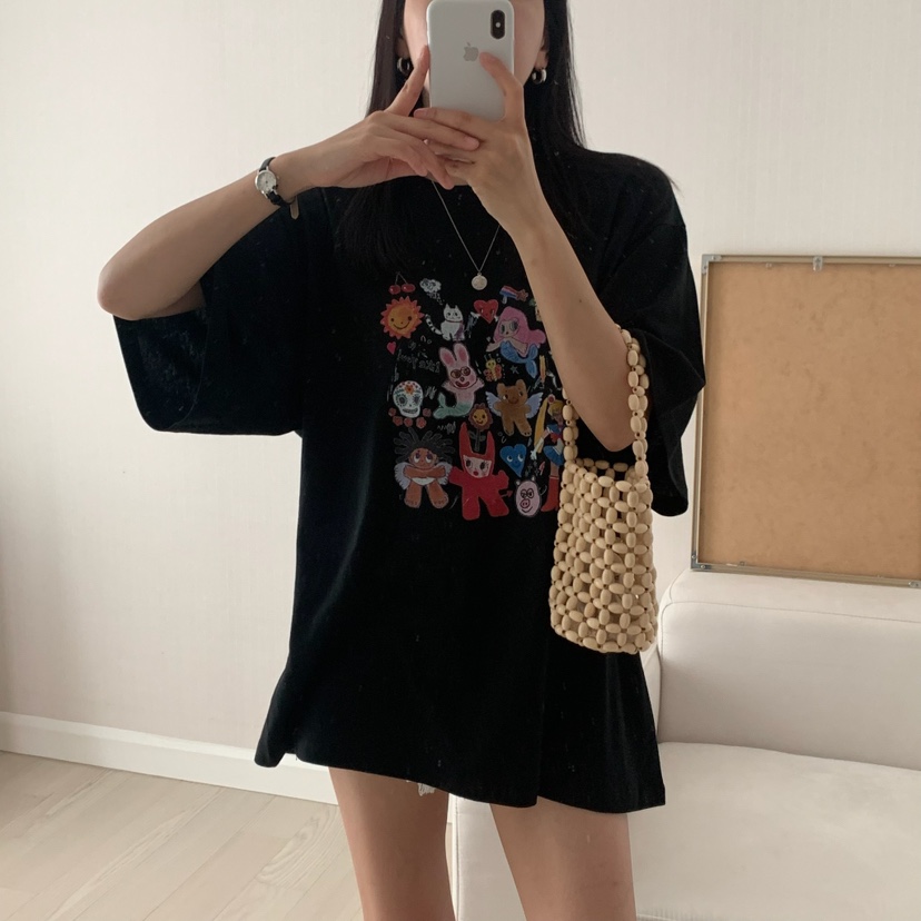 FROMJINI韓國直郵㊣女士新品推薦休閑職業25春夏人氣熱賣T恤FROMJINIT恤圖色2