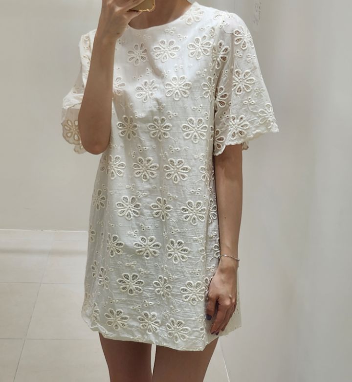 FEMME東大門㊣直郵女裝新款25春夏休閑時尚推薦職業連衣裙蕾絲FEMME連衣裙