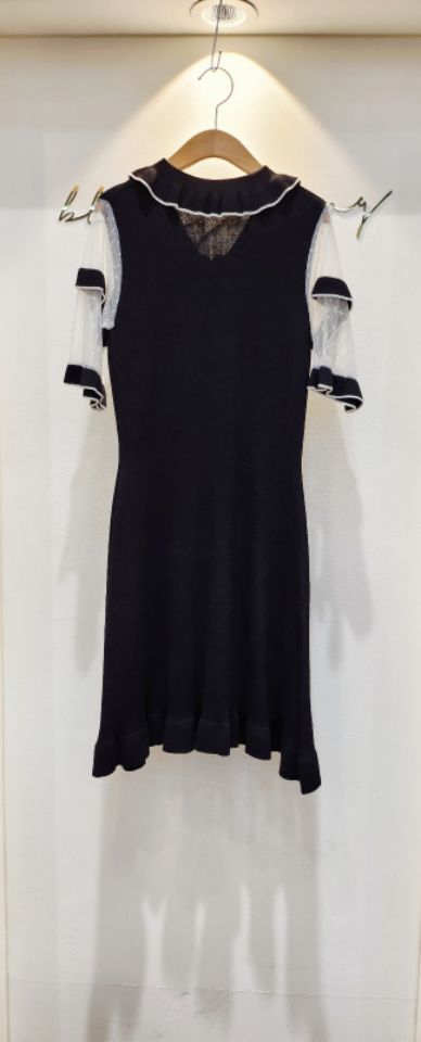 RICO韓國代購㊣女裝新品推薦人氣25春夏真品連衣裙網眼蕾絲bling bling/RICO連衣裙