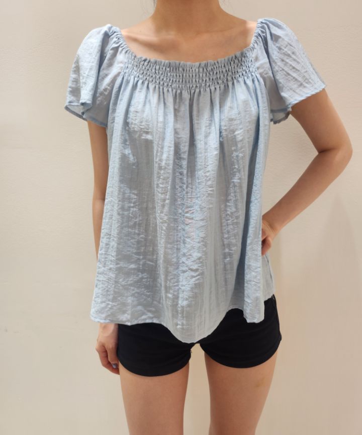 FEMME韓國直郵㊣女士新品熱賣25春夏休閑職業襯衫蕾絲衫露肩FEMME襯衫/蕾絲衫圖色2