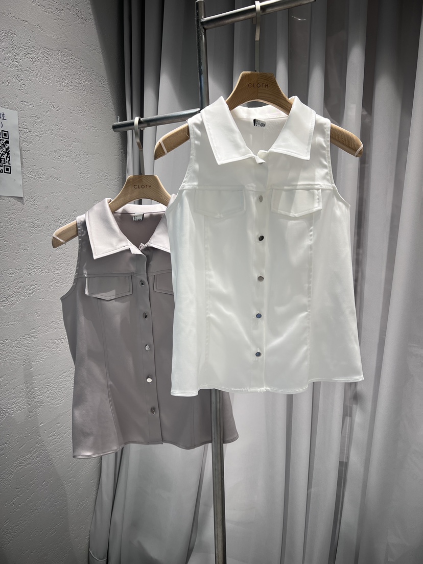 CLOTH韓國直郵㊣女士新款推薦職業真品時尚人氣25春夏馬甲緞面CLOTH馬甲