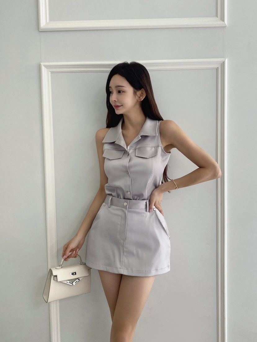CLOTH韓國直郵㊣女裝新品休閑人氣25春夏真品職業時尚裙褲緞面CLOTH裙褲