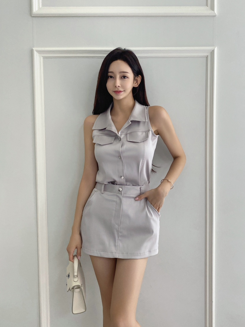 CLOTH韓國直郵㊣女裝新品休閑人氣25春夏真品職業時尚裙褲緞面CLOTH裙褲