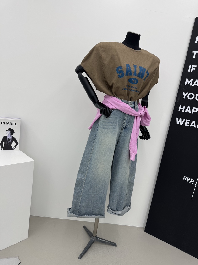 RED-A韓國直郵㊣女士新款25春夏真品職業推薦人氣休閑熱賣T恤RED-AT恤