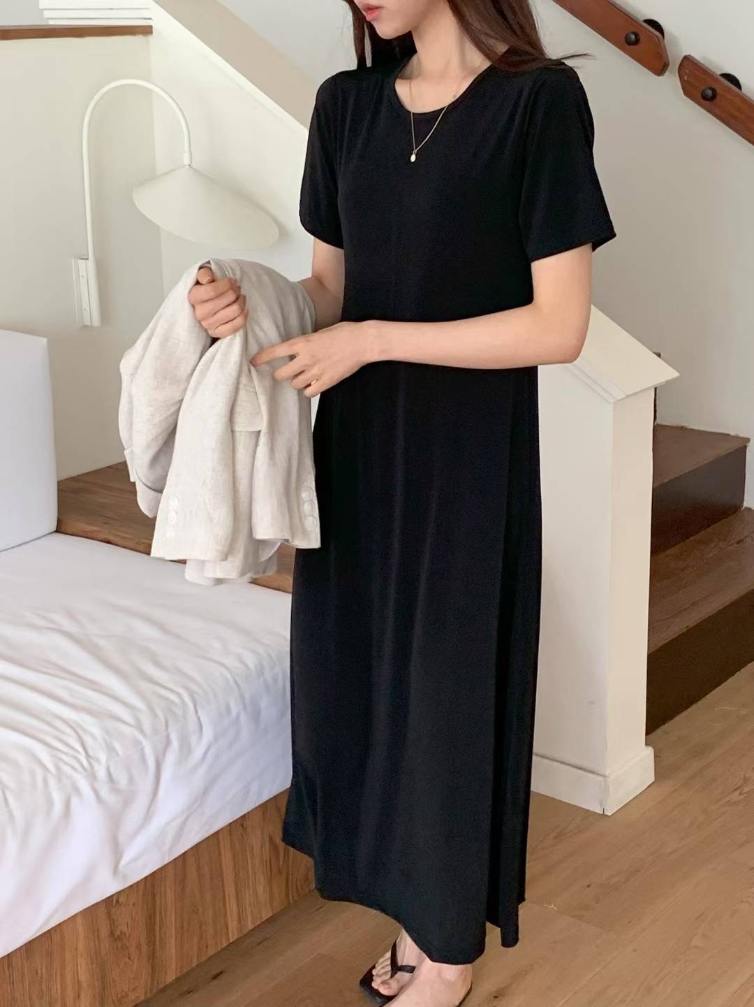 AND東大門㊣實拍女士新款推薦真品人氣休閑時尚25春夏連衣裙長款AND連衣裙