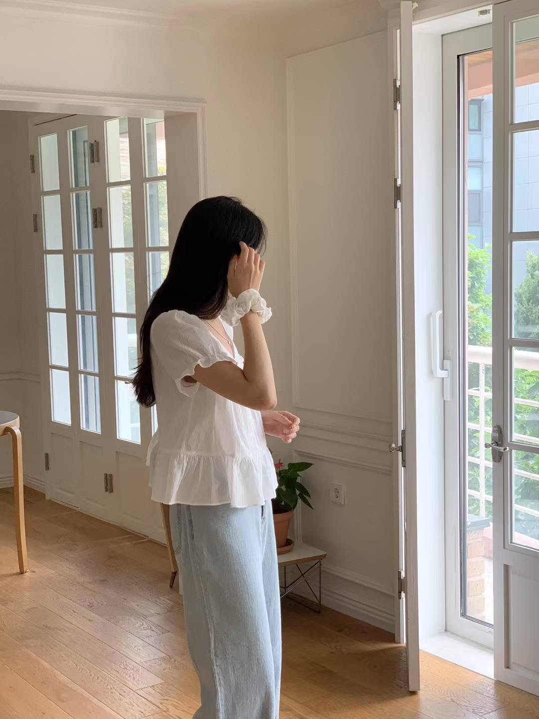 AND東大門㊣直郵女裝新款休閑人氣職業熱賣25春夏襯衫蕾絲衫AND襯衫/蕾絲衫
