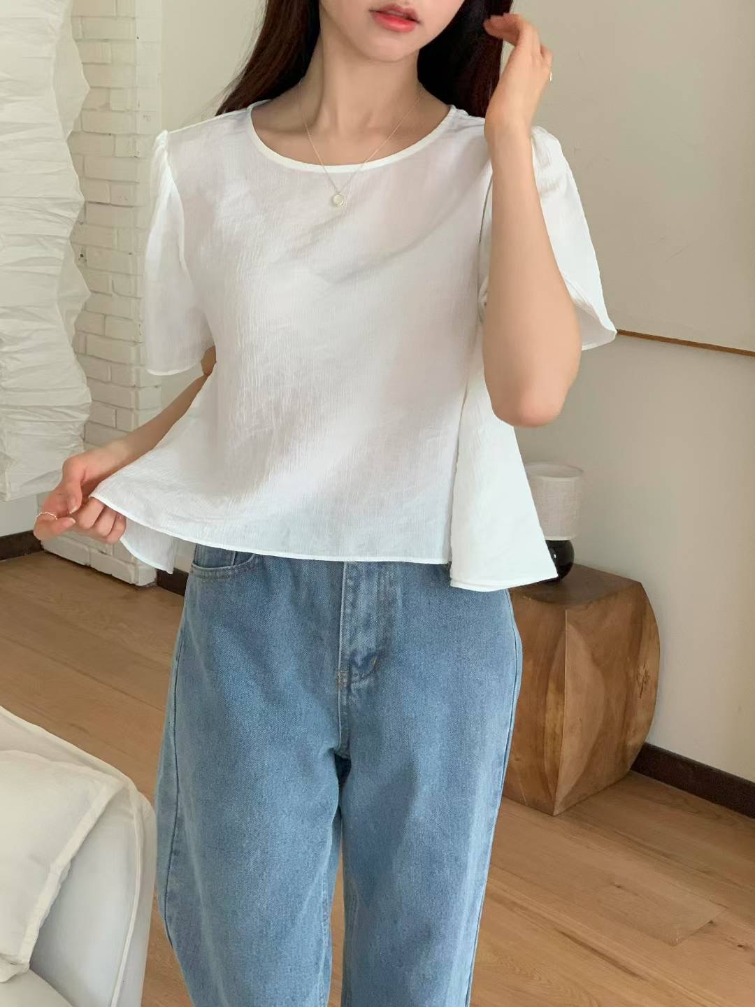 AND東大門㊣實拍女裝新品職業25春夏時尚休閑推薦襯衫蕾絲衫AND襯衫/蕾絲衫