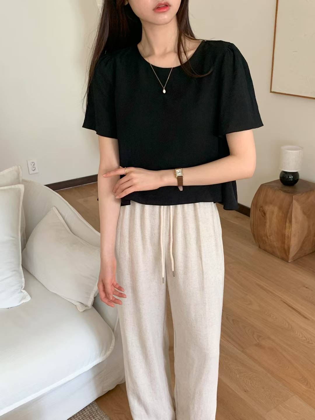 AND東大門㊣實拍女裝新品職業25春夏時尚休閑推薦襯衫蕾絲衫AND襯衫/蕾絲衫圖色3