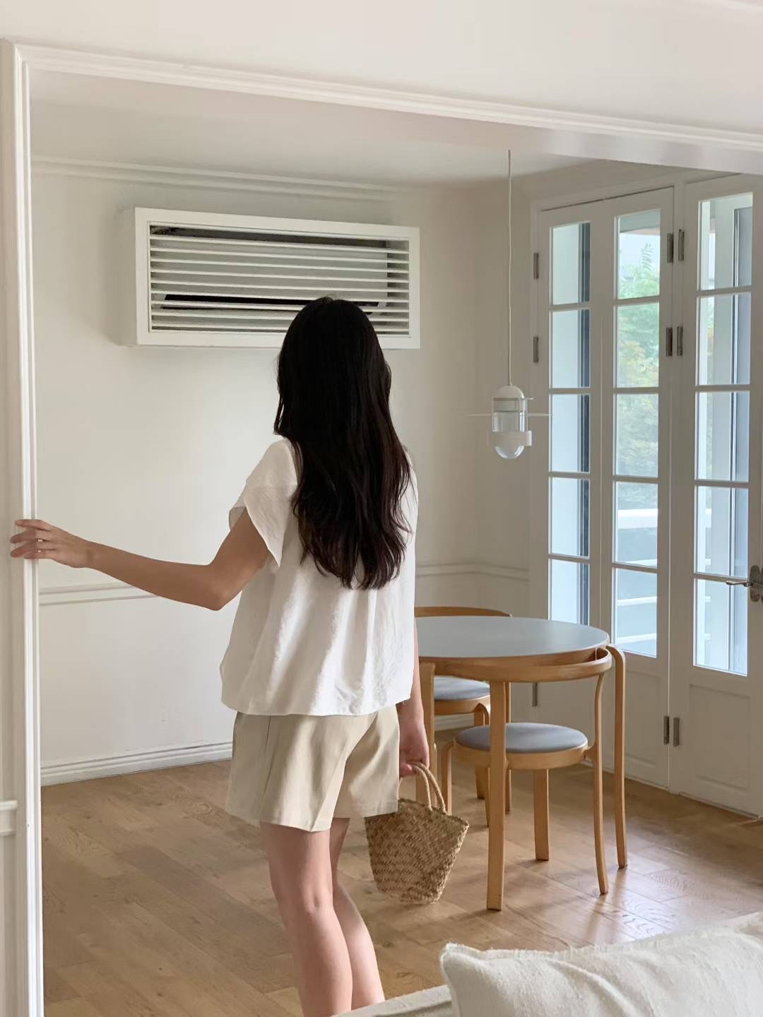 AND韓國代購㊣女裝新款熱賣25春夏真品時尚休閑人氣襯衫蕾絲衫AND襯衫/蕾絲衫
