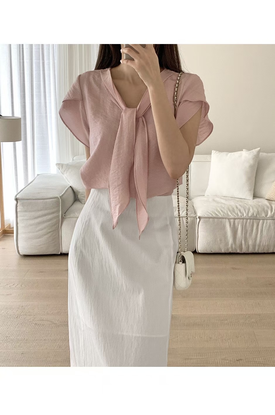 AND韓國代購㊣女裝新款熱賣25春夏真品時尚休閑人氣襯衫蕾絲衫AND襯衫/蕾絲衫圖色3