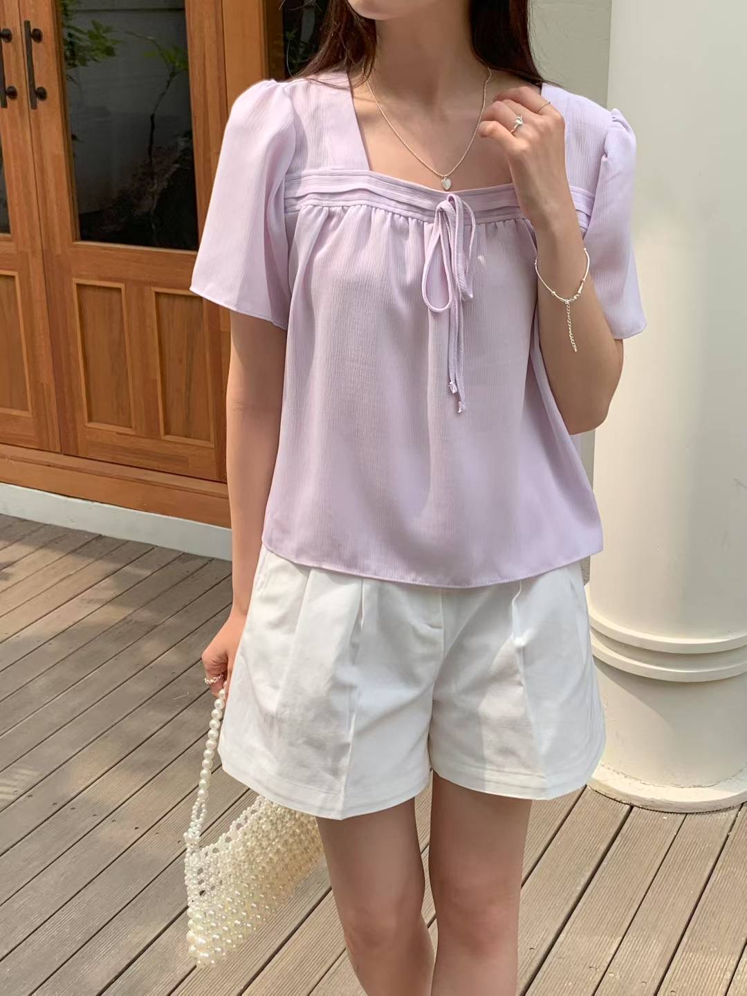 AND韓國代購㊣女士新款職業真品時尚熱賣休閑25春夏襯衫蕾絲衫AND襯衫/蕾絲衫圖色2