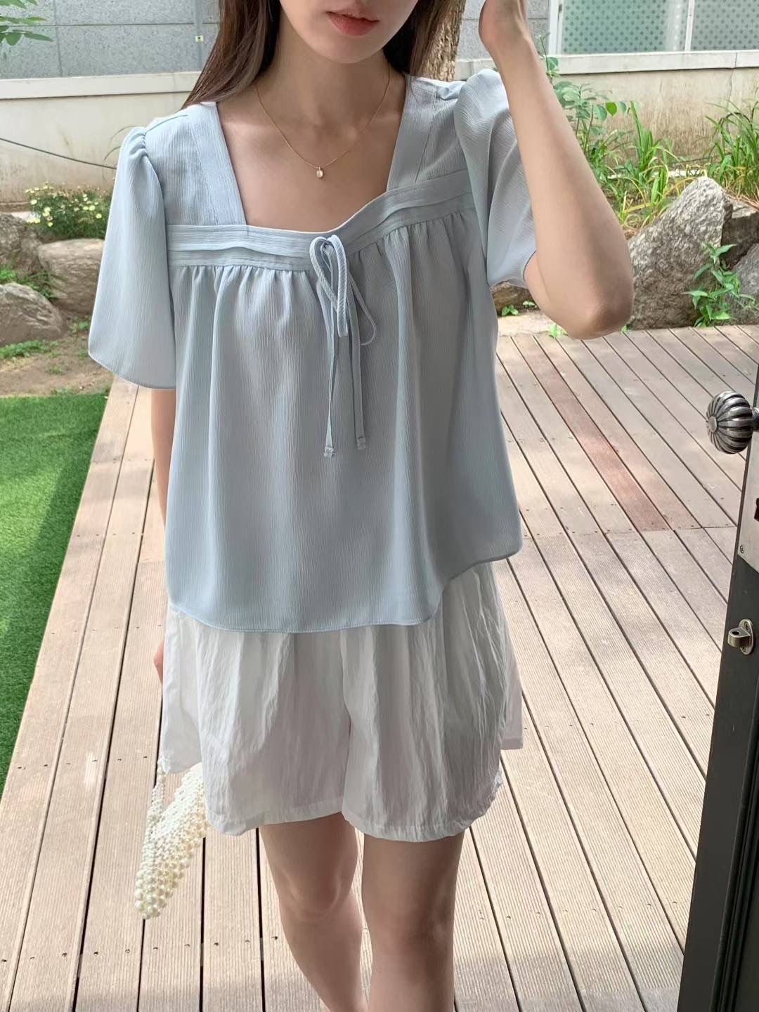 AND韓國代購㊣女士新款職業真品時尚熱賣休閑25春夏襯衫蕾絲衫AND襯衫/蕾絲衫圖色3