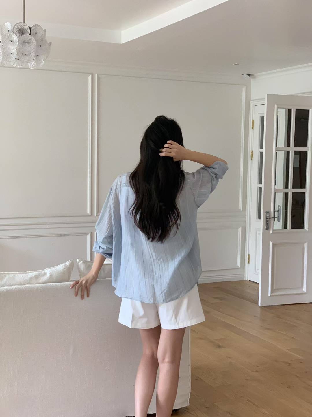 AND韓國直郵㊣女裝新品25春夏真品人氣推薦職業休閑襯衫蕾絲衫AND襯衫/蕾絲衫
