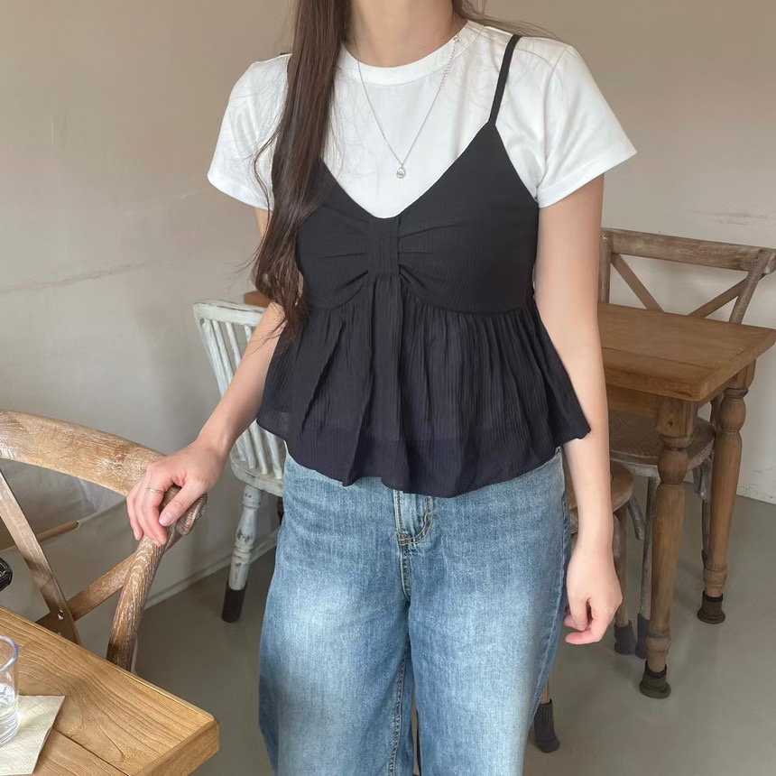 AND東大門㊣代購女裝新品時尚人氣休閑熱賣職業25春夏吊帶背心AND吊帶/背心圖色4