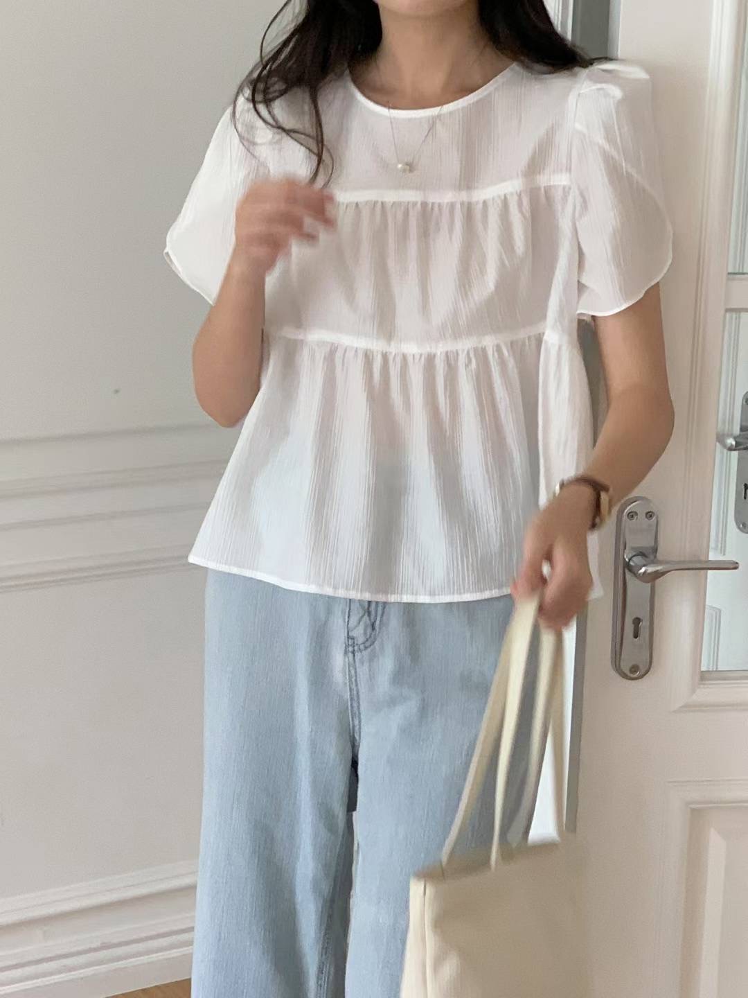 AND韓國直郵㊣女裝新款時尚熱賣人氣推薦真品職業襯衫蕾絲衫AND襯衫/蕾絲衫