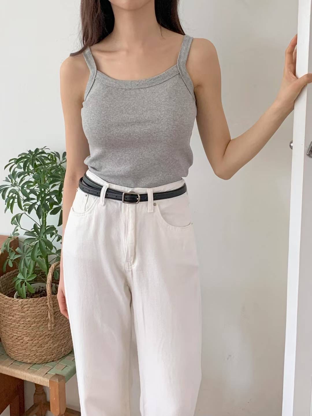 AND韓國直郵㊣女裝新款推薦熱賣休閑時尚職業真品25春夏吊帶背心AND吊帶/背心圖色4