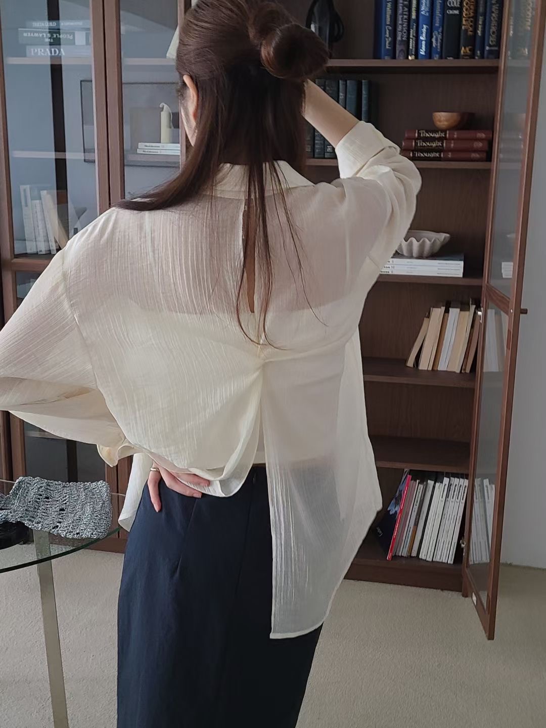 BRING韓國代購㊣女士新款職業時尚推薦25春夏休閑襯衫蕾絲衫BRING襯衫/蕾絲衫