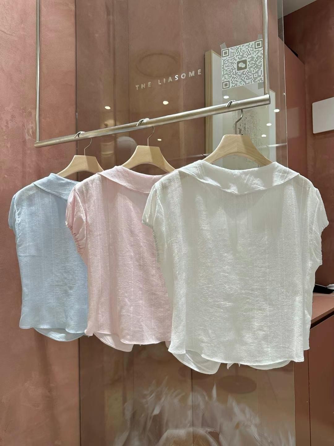 THE LIASOME韓國代購㊣女裝新品休閑時尚熱賣人氣襯衫蕾絲衫THE LIASOME襯衫/蕾絲衫