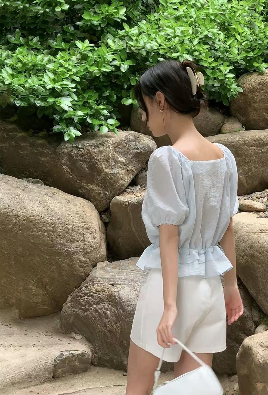 THE LIASOME韓國代購㊣女士新品推薦時尚25春夏襯衫蕾絲衫THE LIASOME襯衫/蕾絲衫
