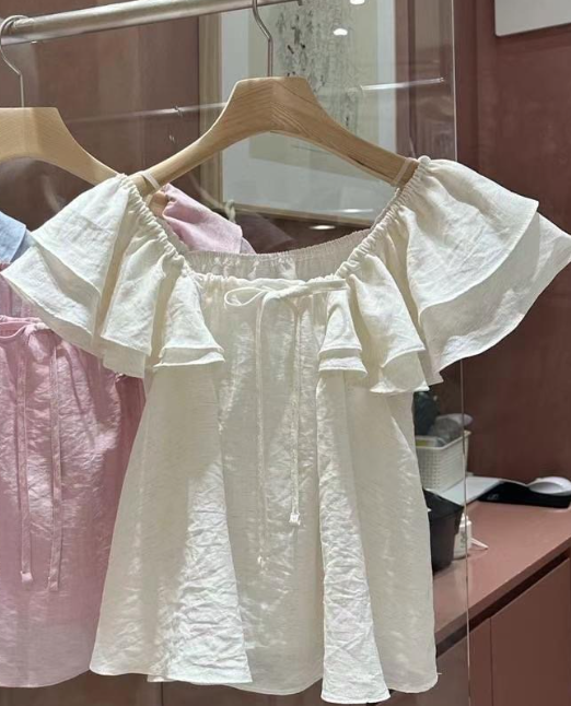 THE LIASOME韓國代購㊣女裝新品25春夏真品時尚襯衫蕾絲衫THE LIASOME襯衫/蕾絲衫圖色3